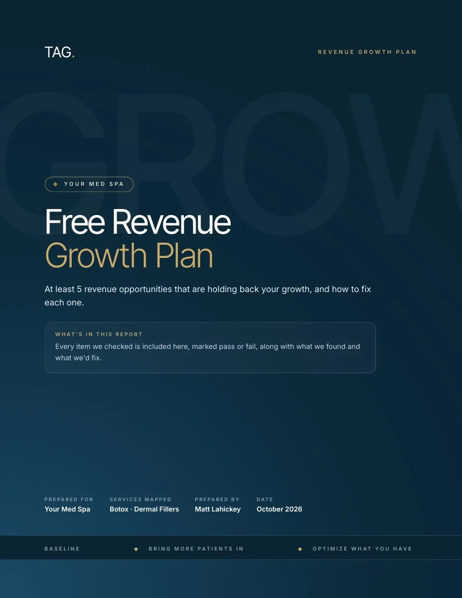 Cover of the TAG Free Revenue Growth Plan